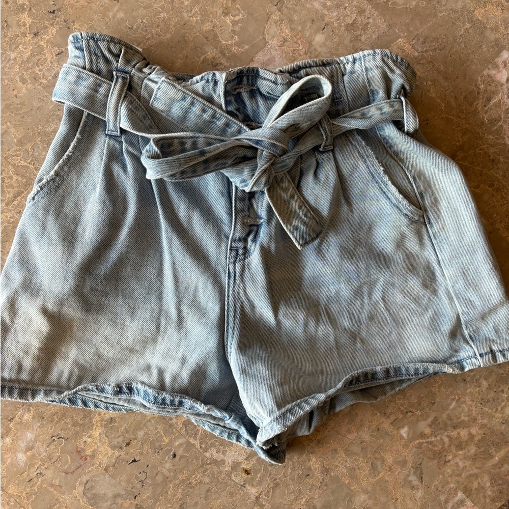 American Eagle Outfitters Blue Jean Shorts Cuffed Hem